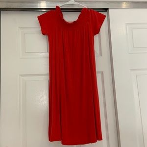 SO Red Off Shoulder Dress Super Soft